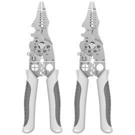 2Pcs Wire Stripping Tool, Portable Cable Stripper Crimper, Professional Cable Cutting Tool for Electricians Home DIY Craft