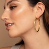 4mm Thick Gold Chunky Earrings Steling Silver Post Hoops Earrings