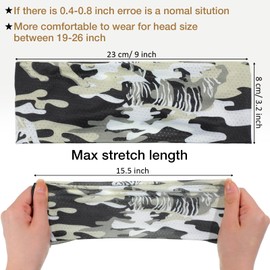 Foaincore 16 Pcs Sports Headbands for Men Sweatbands for Women Workout Stretchy Non Slip Hair Band Sweat Wicking Running Headband for Cycling Hiking Yoga Ice Hockey (Classic Style)