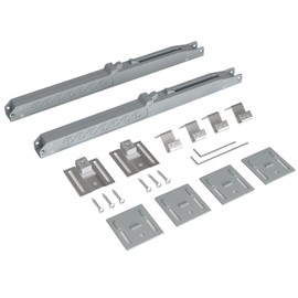 2PCS Barn Door Soft Close Mechanism, Upgraded Universal Weight Compatibility Support Door up to 160lbs, Effortless Opening Smooth Closing Hole-Free Sliding Hardware Spring Buffer Damper, Silver Gray