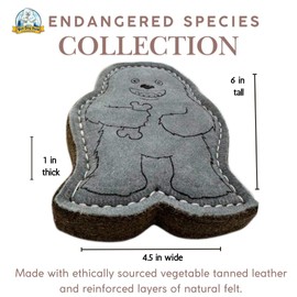 Yeti Dog Chew Premium Leather Toy - (Abominable Snowman)