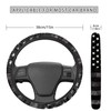 Whosucclay Black American Flag Print Universal 15 inch Car Steering