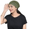 SAKUCHI Slouchy Satin Lined Women Bamboo Beanie Headwear for Curly
