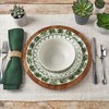 Fitz and Floyd Sicily Green 12 Piece Dinnerware Plate Bowl