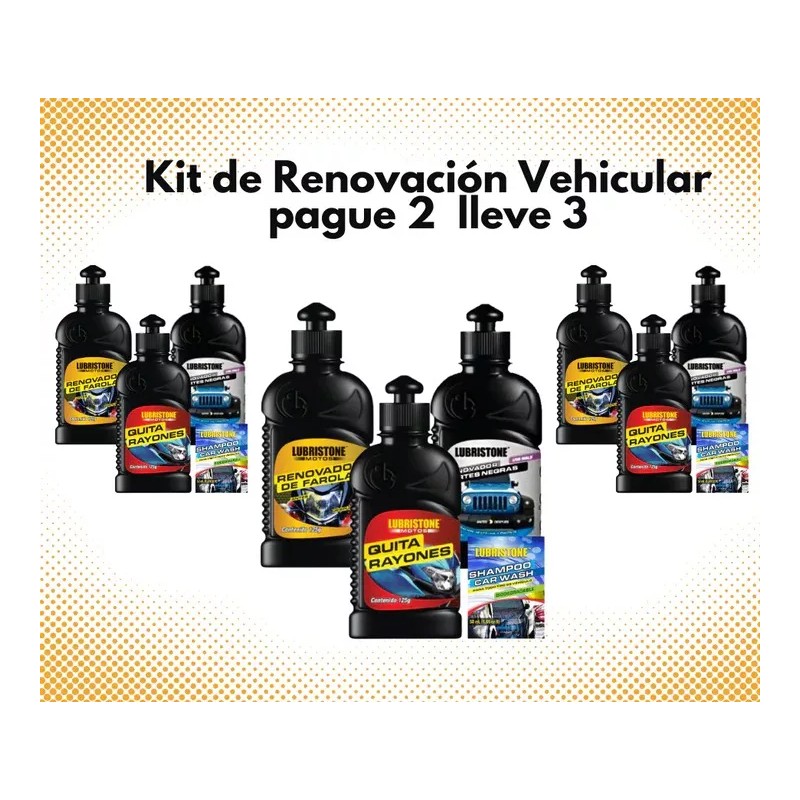 Lubristone Pague 2 Lleve 3 Kit De Renovación Vehicular +