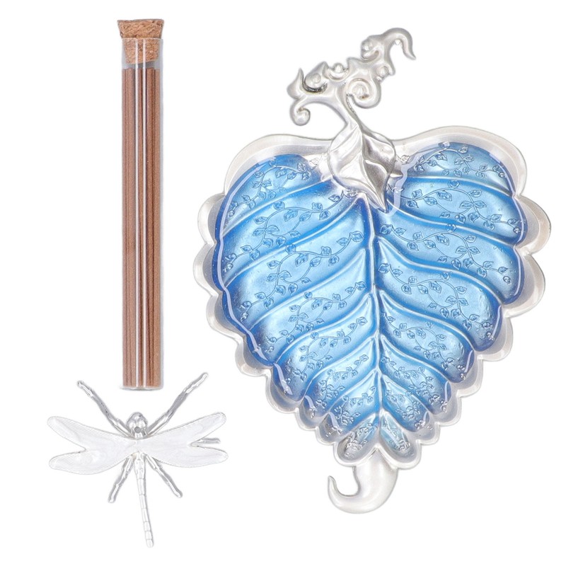 Incense Stick Holder Bodhi Leaf Incense Decorated Plate for Living