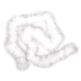 Rayher White Feather Boa for Crafting, DIY Costumes and Seasonal Decorations, Decorative Feather Boa with a Length of 1m and a Diameter of 4.5cm, 8510202