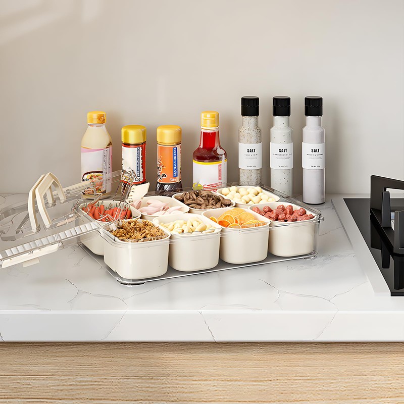 IWTTWY Fridge Storage Containers, Plastic Food Containers with Lids, Snack