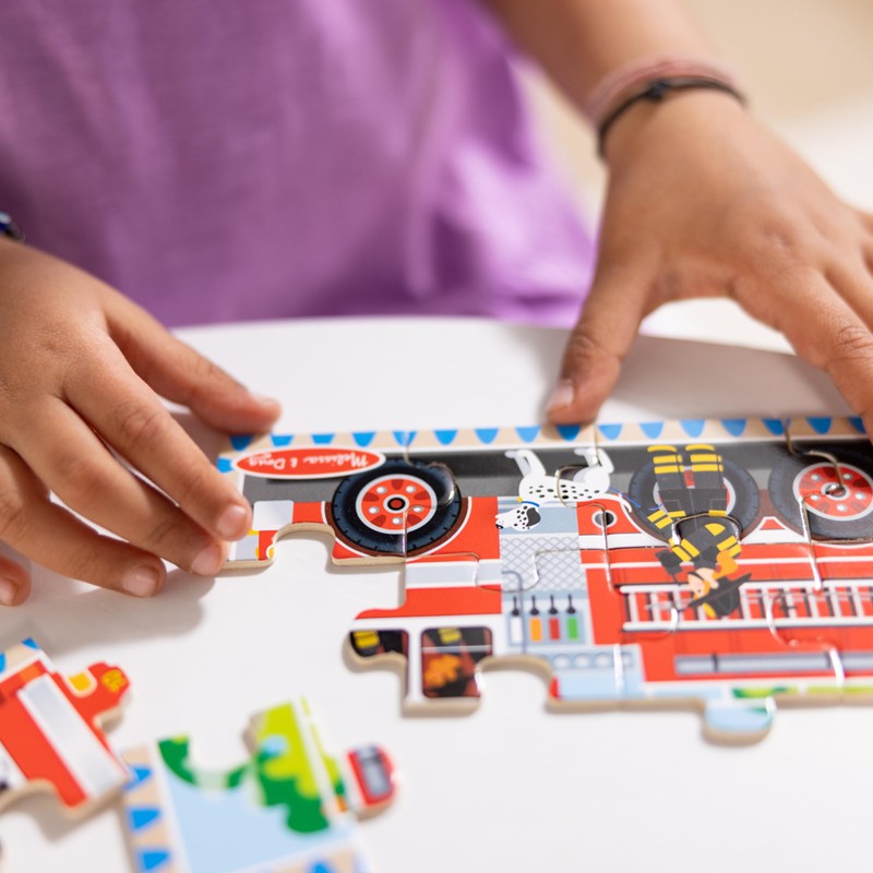 Melissa & Doug Wooden Jigsaw Puzzles in a Box 2-Pack