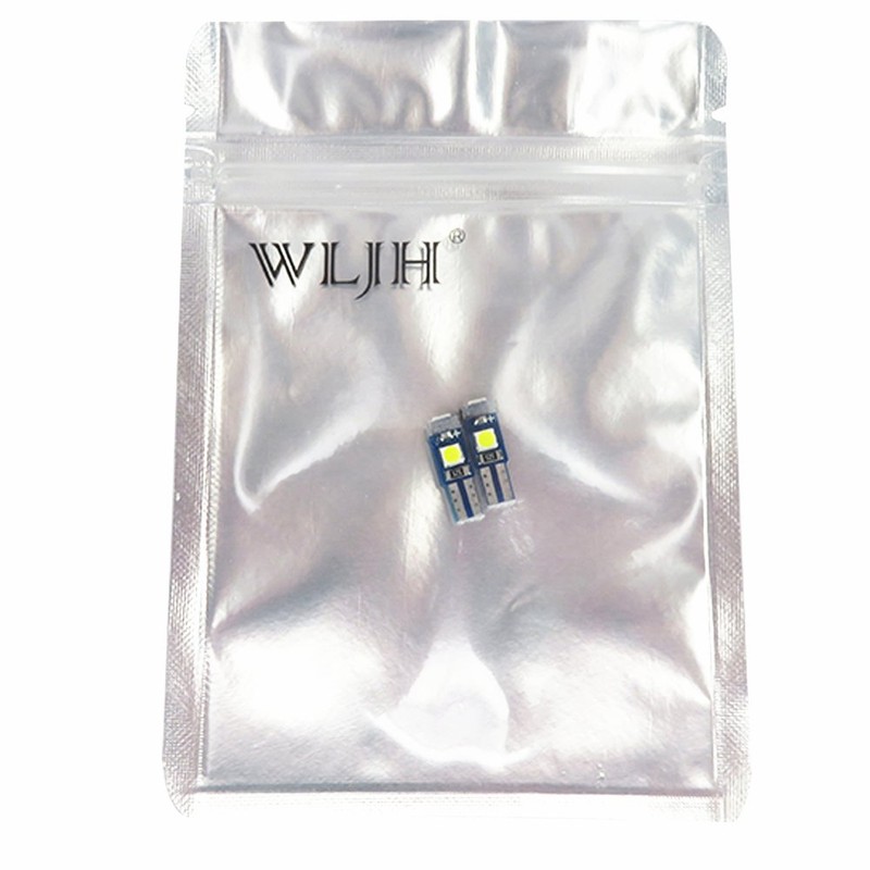 WLJH 10 Pack Ice Blue Canbus T5 Led Bulb 2721