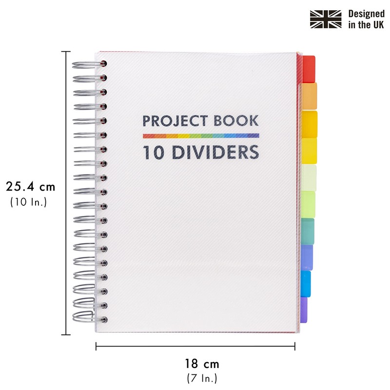 Pukka Pad B5 Subject Notebook with 10 Repositionable Dividers for