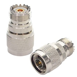 Boobrie RF Coaxial Coaxial Adapter UHF Female to N Male Adapter UHF to N Coaxial Plug 2 Pieces SO239 to N Adapter Amateur Radio Antenna Adapter for Antenna/WLAN Device/WLAN/Radio