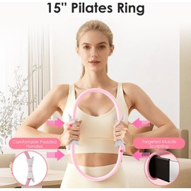 Pilates Ring and Ball Set with Ankle Weights, Resistance Band and Gliding Discs for Home Workout and Core Training