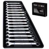 toolant Max Grip 15pcs Professional Metric Combination Wrench Set with