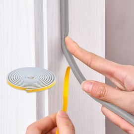 Premium Door & Window Gap Sealing Strip (6mm x 5M) - Entrance Rubber Gasket Weatherstrip Door Gap Rubber D-Type - 6mm 4ea