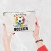 CREATCABIN Football Make Up Bag Canvas Cosmetic Bag Multi-Purpose Bag