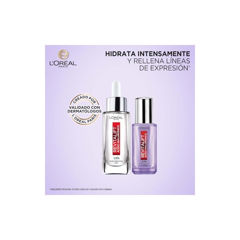 L'Oréal Paris Kit Ácido Hialurónico: Sérum Rostro + Sérum Ojos,