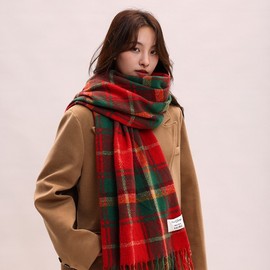 Luxurious Women's Autumn/Winter Daily Scarf & Shawl - Christmas Limited Edition New Arrival (lf1172) One Size/Red - 200*40 2ea
