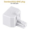 Uvital RJ11 Duplex Wall Jack Adapter Dual Phone Line Splitter