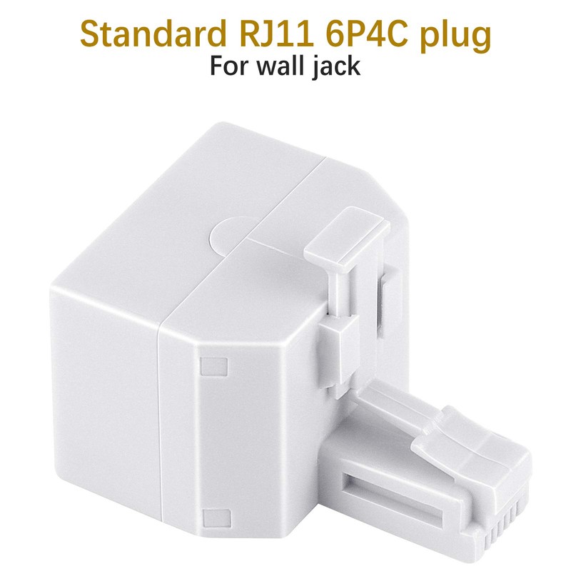 Uvital RJ11 Duplex Wall Jack Adapter Dual Phone Line Splitter