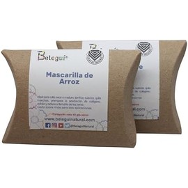 Belegui Mascarilla Facial de Arroz Limpia Hidrata Ilumina y Exfolia Pack 2