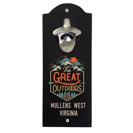 Mullens West Virginia Camping Souvenir Wall Mounted Bottle Opener Mullens West Virginia