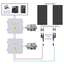 Solar Y Plug PV Plug Solar Cable Y Splitter 6 mm2 for Parallel Connection Junction Sockets Solar Plug Male/Female, IP67 Waterproof (2 Pairs)