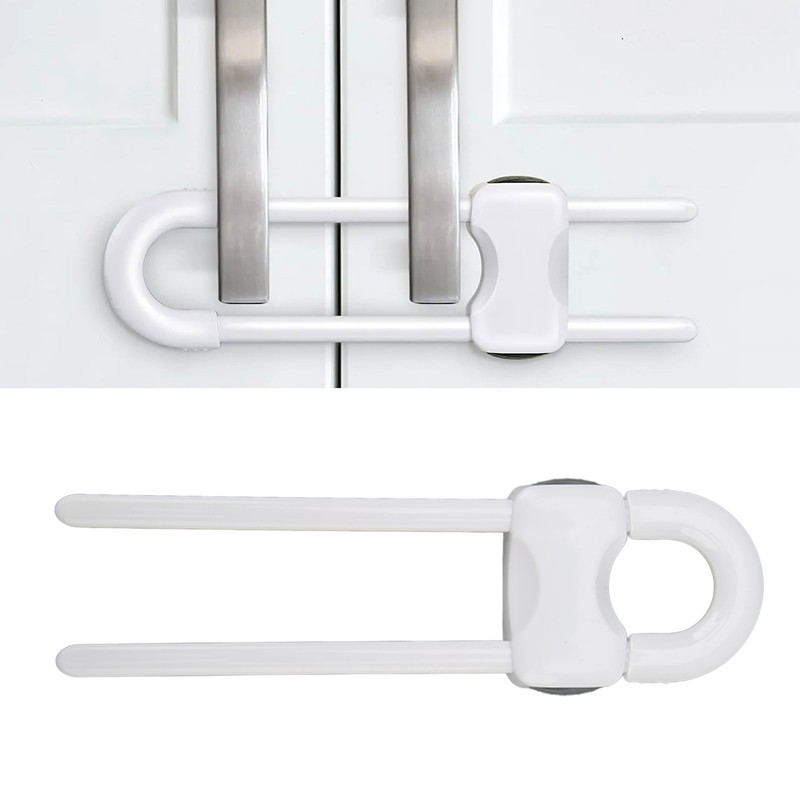 12PCS U Shaped Child Locks Safety Cabinet Childproof Latches for