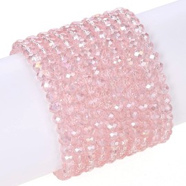 50 pcs 4x3mm Austrian Light Rose Rondelle Crystal beads! Free Ship! 3x4mm