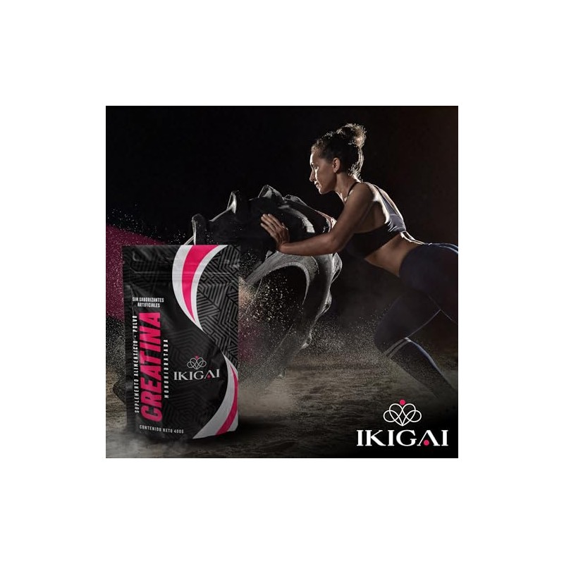 Creatina En Polvo Ikigai - Bolsa 400g Sin Sabor -