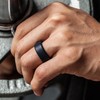 ThunderFit Silicone Rings for Men, Flat Top Angled Edge Rubber