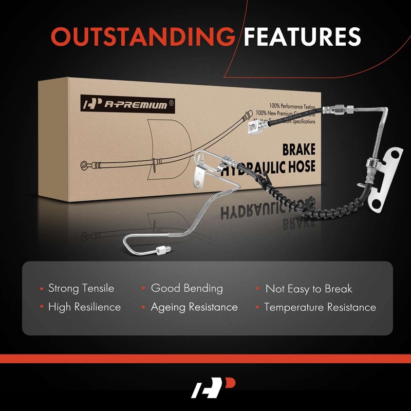 A-Premium Rear Driver Brake Hydraulic Hose Compatible with Select Chrysler