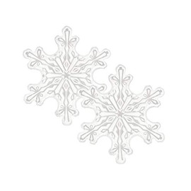 Set of 2 Clear Snowflake 38" Foil Winter Party Balloons
