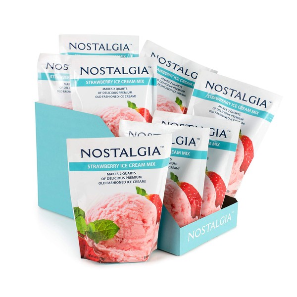 Nostalgia Premium Ice Cream Mix, 8 (8-Ounce) Packs, Makes 16 Quarts Total