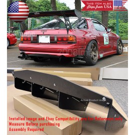 SDeelCase 30" x 12.5" ABS Textured Rear Bumper Center 4 Fins Diffuser Fin Black For   MINI