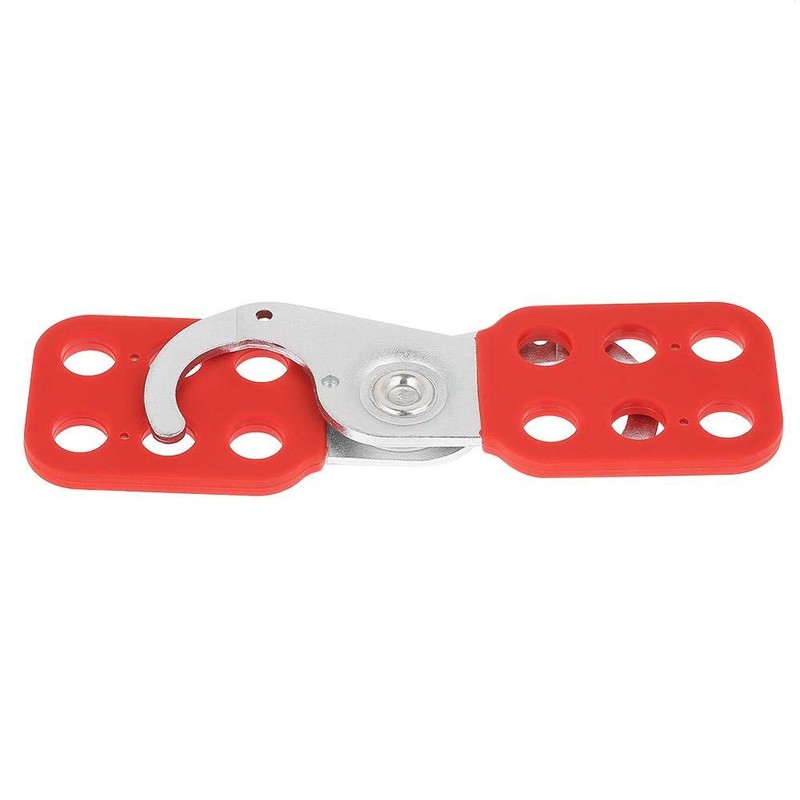 1 x Red Plastic Coated Casing Steel Safety Latch Hook