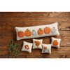 Mud Pie Pumpkin Tgiving Crochet Pillow, 8" x 8", Orange