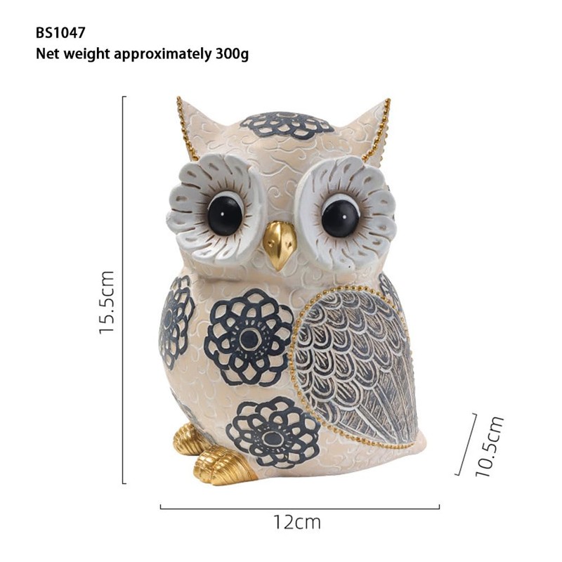 Betterlifewj 2 Pack Cute Owl Statues, Perfect for Home Decor,