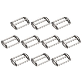 QUARKZMAN Pack of 10 Metal Baseball Cap Buckle, Adjustable Cap Strap Adjuster, Slider, Bag Strap, Strap Holder, Hardware Accessories for Making Wallets, Matt Silver, matt silver
