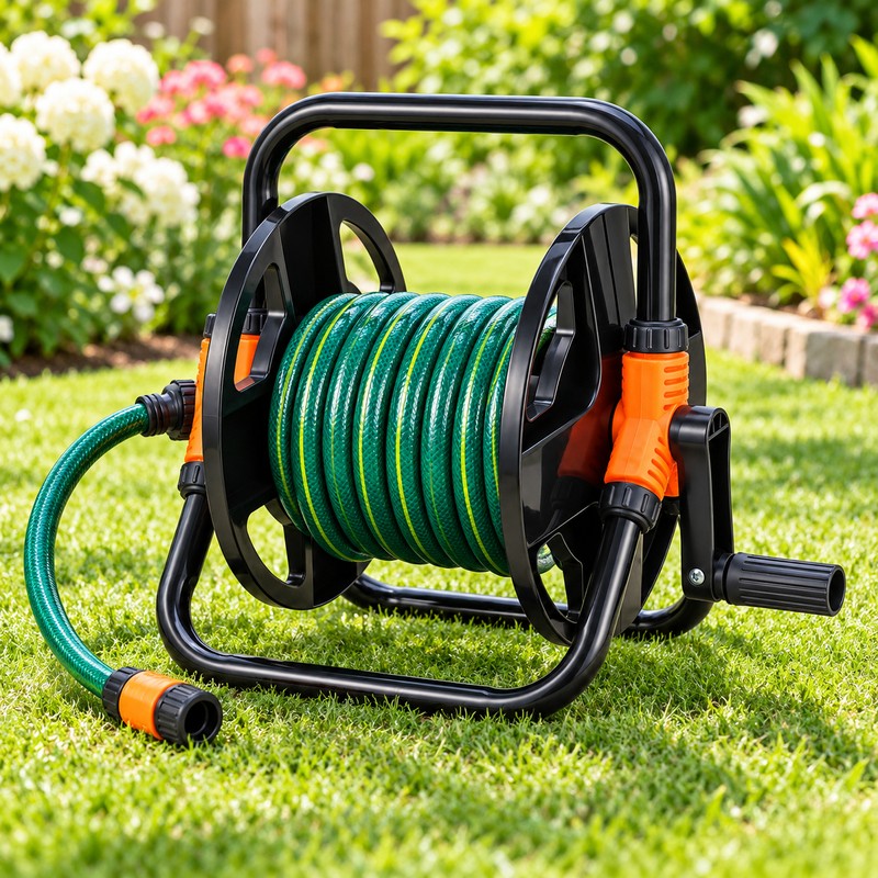 Portable Garden Hose Reel for Water Pipe Storage – Plastic