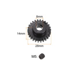QUARKZMAN Mod 1 26T Sprocket 8 mm Bore Hardened Steel Motor Gear for RC Car Truck Transmission
