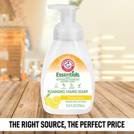 Arm & Hammer Foaming Hand Soap for Skin Cleaning - Cleanser with Fresh Lemon Scent - Hand Soap Pump with Aloe Vera & Different Ingredients 12.5 Fl Oz (370mL)