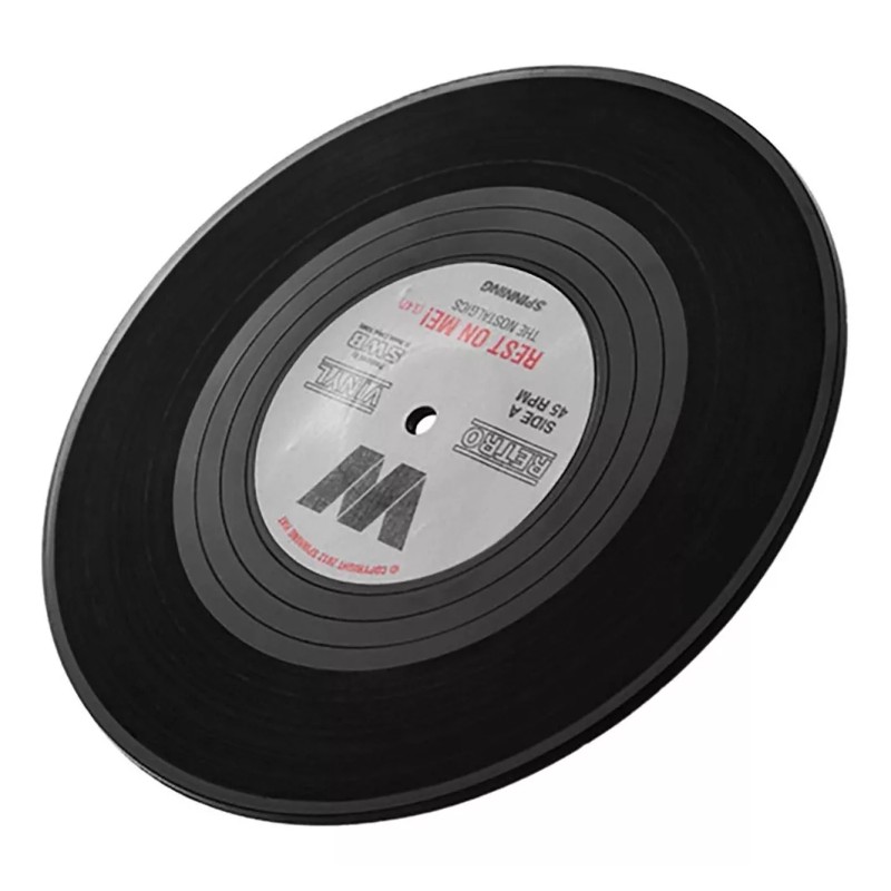 Mercader Digital 3 Pzs Set 6 Posavasos Disco Vinil Vintage