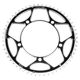 sourcing map 130BCD Bike Chainring 55T Round Narrow Wide Single Aluminum Chainring Chainwheel for Road Bike Bicycle 9/10/11 Speed Chains