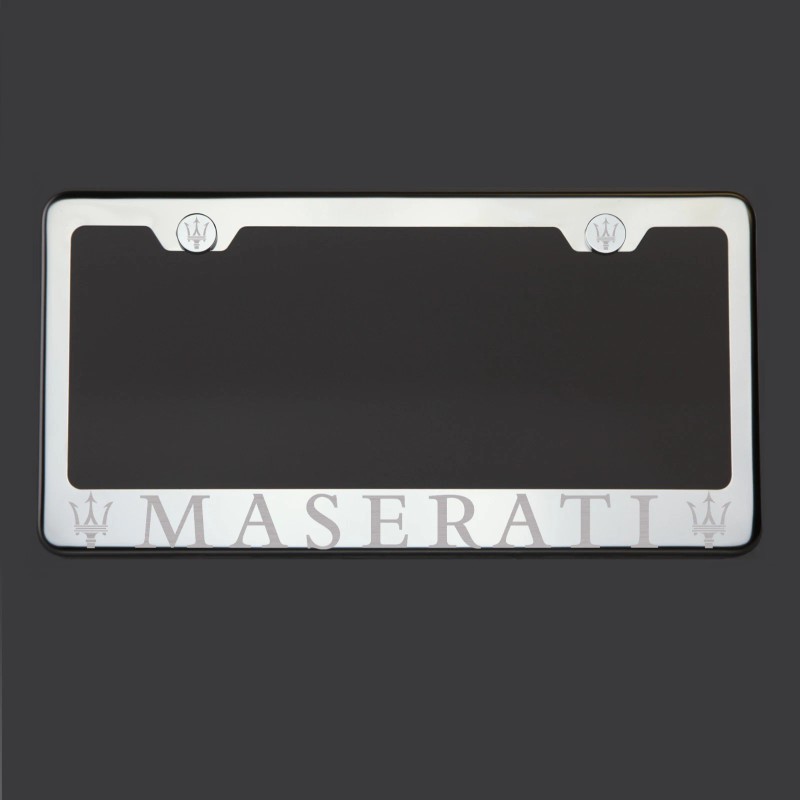 KA T304 Chrome Polished Maserati Laser Etched Engrave License Plate