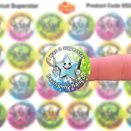 144 Haircut Superstar Reward Stickers for Hairdressers and Barbers