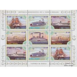 Prophila Collection Sao Tome e Principe 920-923 Mini Sheet (Complete Edition) Mint NH 1984 Ships (Stamps for Collectors) Seafaring/Ships