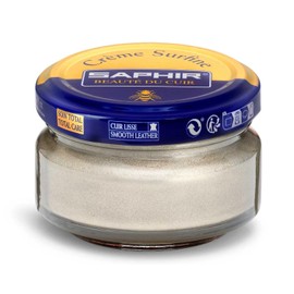 SAPHIR Creme Surfine Pommadier Shoe Polish - Beeswax Cream for Leather Products - Platinum (Metallic)