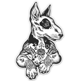 GT Graphics Express Pitbull Cool Black - 16" - Large Size Vinyl Sticker - Outdoor Indoor