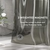 Keliniz 78 Inch Long Black Plastic Shower Curtain Liner, Waterproof